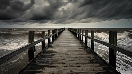 Fototapeta premium stormy dark weathered wood