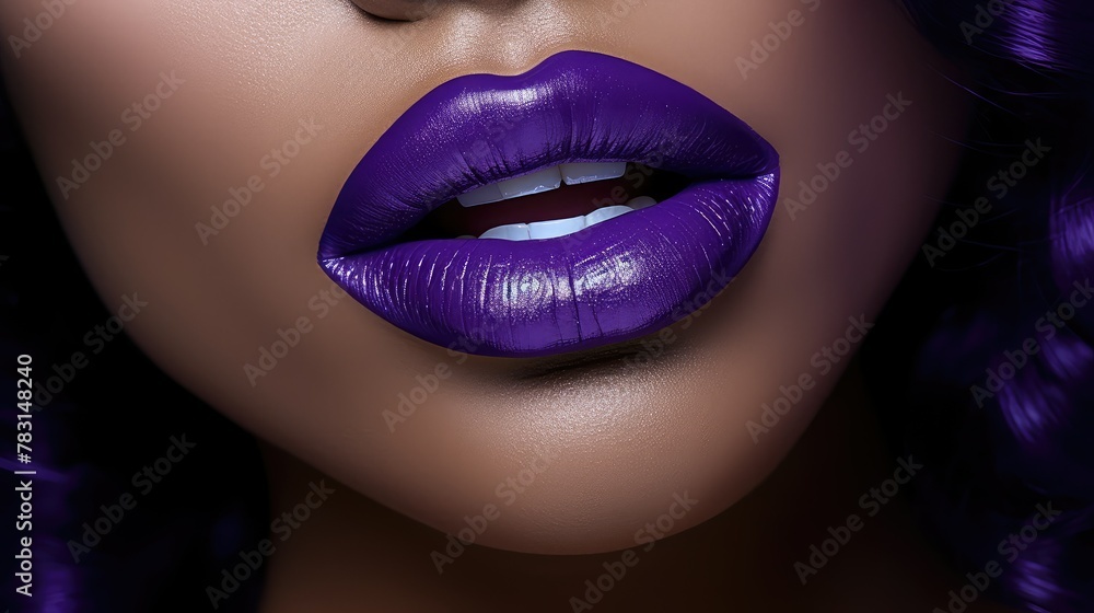 Sticker rich purple lipstick