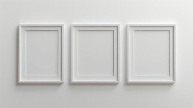 3x frames on a wall