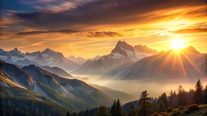 Gardinen sunrise in the mountains © Алишер