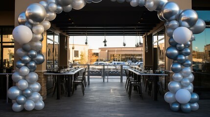 balloons silver grand opening