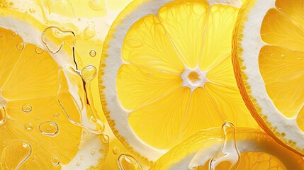refreshing drink lemon yellow - obrazy, fototapety, plakaty
