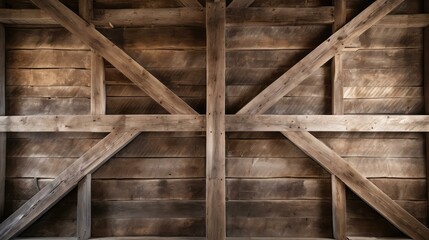 rustic wall timber frame