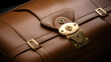leather golden button