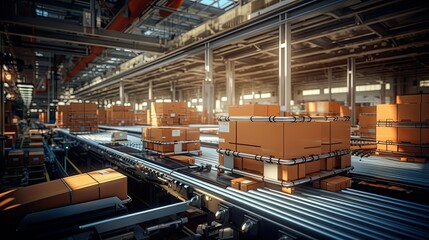 packages automated conveyor belt