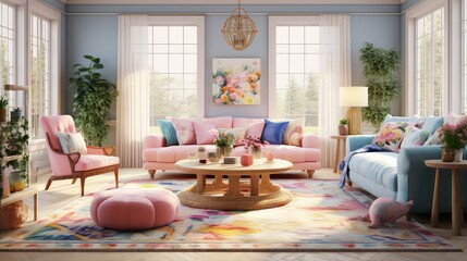 eclectic interior design rug