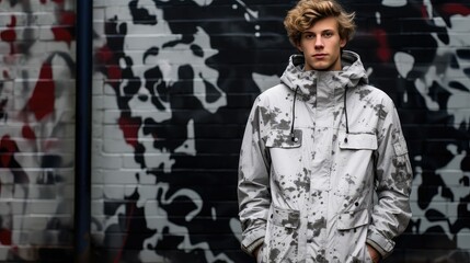 Fototapeta premium jacket grey camouflage