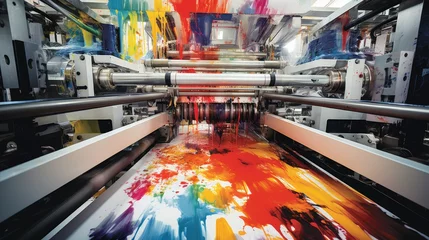 Fototapeten machine white Printing Press © vectorwin