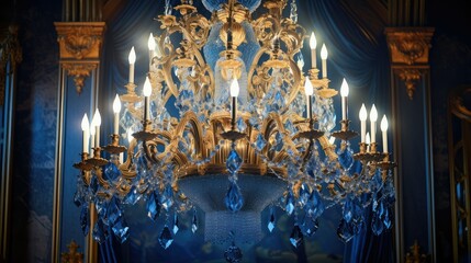 details blue and gold design