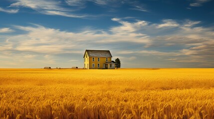 Fototapeta premium cheerful yellow home