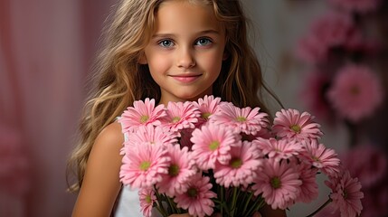 Obraz na płótnie Canvas bouquet pink daisies