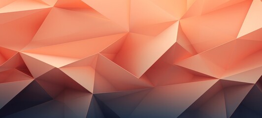 Abstract texture apricot peech fuzz background banner panorama long with 3d geometric triangular gradient shapes for website, business, print design template paper pattern illustration