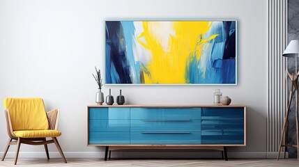 home blurred modern interior dresser