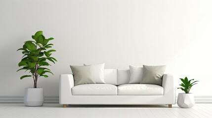 minimalist interior white background