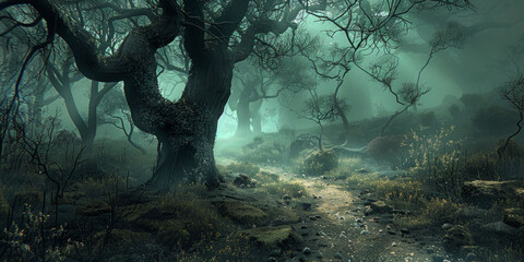 深くて怖い霧の森