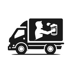 Cargo Truck 🚚 transportation, delivery, boxes. Fast delivery or logistic transport. Easy colour change. City commercial delivery truck template. Vector isolated on white background 