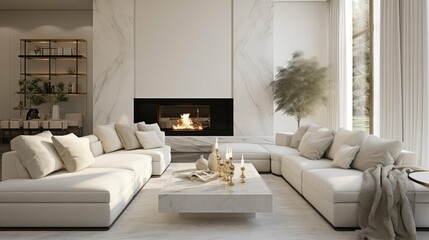 plush modern living room interior