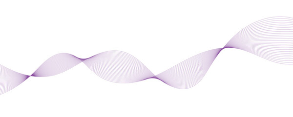  Vector illustration of purple wavy lines.