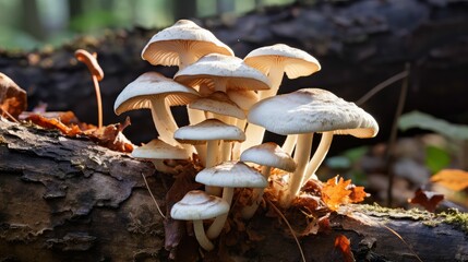 cluster nature champignon mushroom