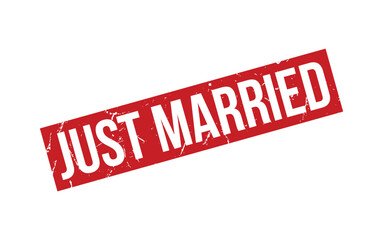 Fototapeta premium Just Married Rubber Stamp Seal Vector