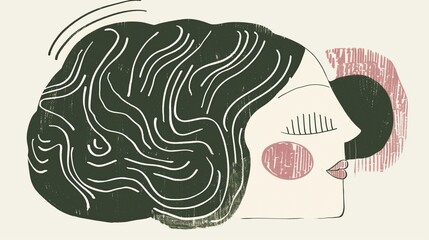 A serene image depicting a partial view of a persons face in a state of mindfulness meditation, seamlessly blended with tranquil wave patterns symbolizing peace and mental clarity.