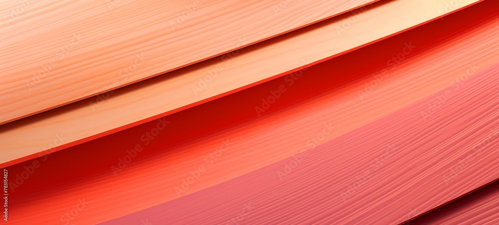 Fototapete abstract texture orange red apricot peach fuzz background banner panorama long with 3d geometric wav