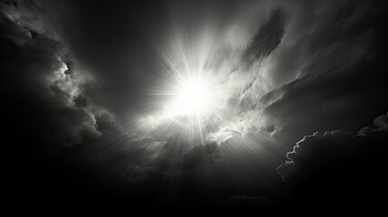 light cloud with sun - obrazy, fototapety, plakaty