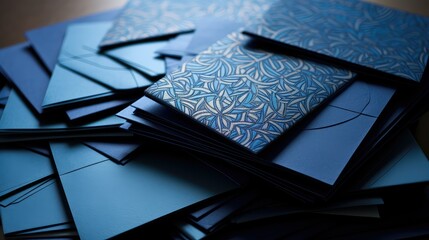 envelopes blue stationery