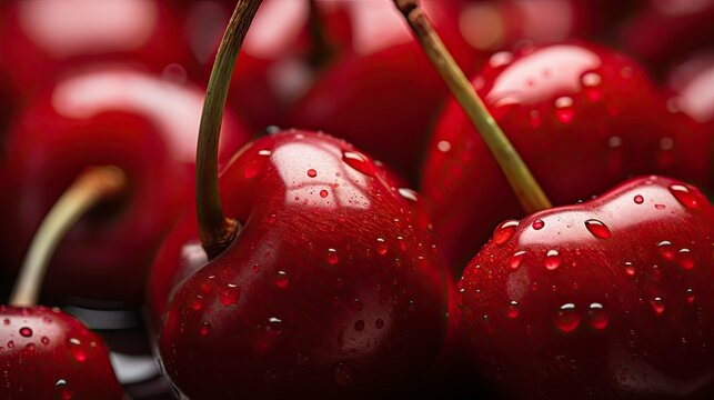 ripe juicy cherry background