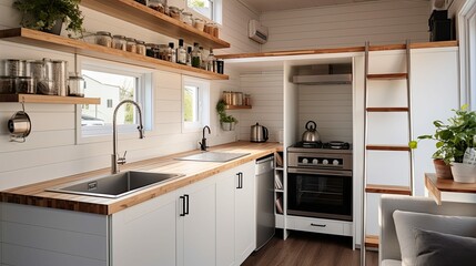 Fototapeta premium efficient tiny home interior
