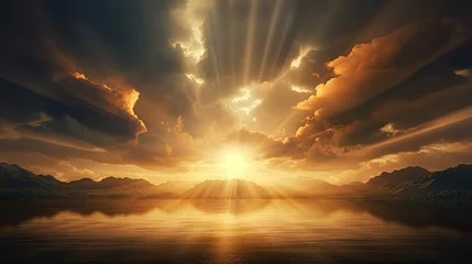 Plexiglas foto achterwand view sun after storm © vectorwin