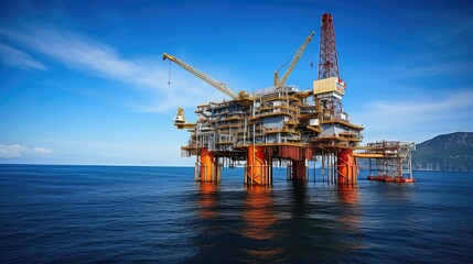 calm oil rig offshore
