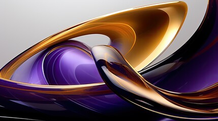 dynamic purple and gold abstract