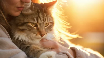 Badkamer foto achterwand purr cat sun © vectorwin