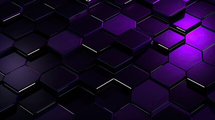 hexagons dark purple geometric background