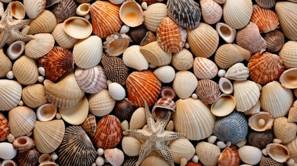 sizes shell coconut background - obrazy, fototapety, plakaty