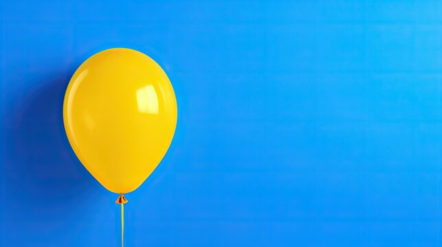 air blue and yellow balloons