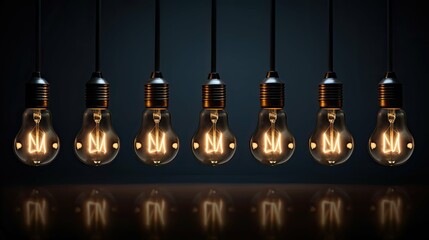 filament light bulb dark background