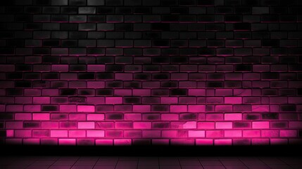 illuminated dark neon brick background