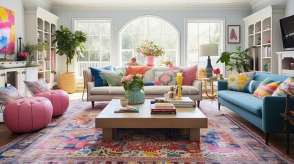 colorful interior design rug