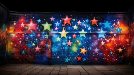 vibrant grafitti stars
