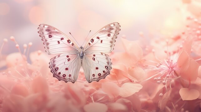 petal light pink butterfly