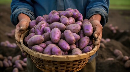 contrast purple potato