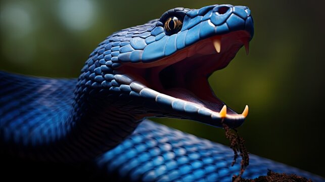 scales blue snake