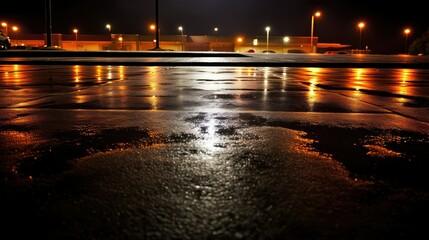 rainstorm parking lot lights