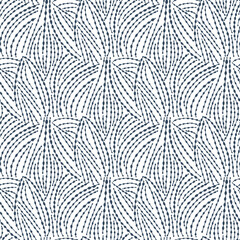 Monochrome Seamless pattern with a simple abstract drawing. Vector