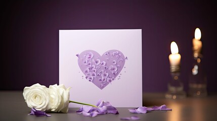 heartfelt purple font