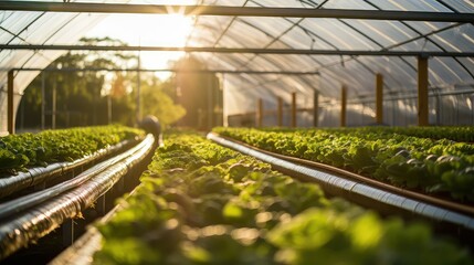 Naklejka premium organic sustainable oranic farm