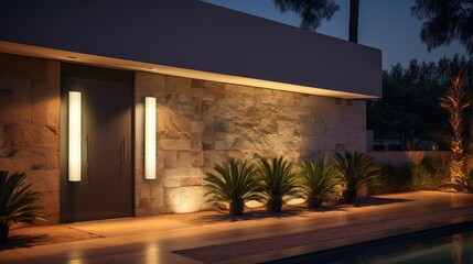 sleek outdoor modern lighting