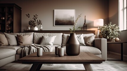 cozy blurred contemporary interior